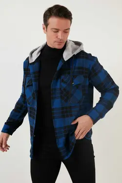 پیراهن کلاهدار دو جیبه مردانه چهارخونه برند Buratti کد 1677416805