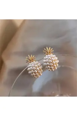 گوشواره مروارید دوزی شده آناناس برند Pelin Aksesuar کد 1678716279