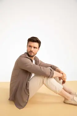 پیراهن مدرن آستین بلند یقه دیپلمات برند Defacto کد 1678948510