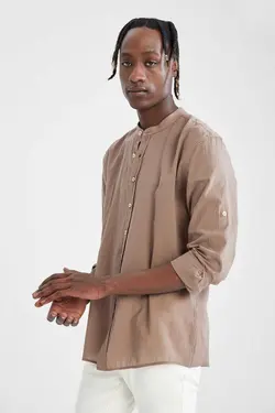 پیراهن مدرن آستین بلند یقه دیپلمات برند Defacto کد 1678948510