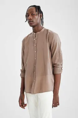 پیراهن مدرن آستین بلند یقه دیپلمات برند Defacto کد 1678948510