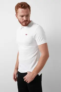 تیشرت یقه سه دکمه سفید مردانه برند Levi's کد 1679159773