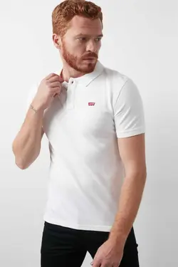 تیشرت یقه سه دکمه سفید مردانه برند Levi's کد 1679159773