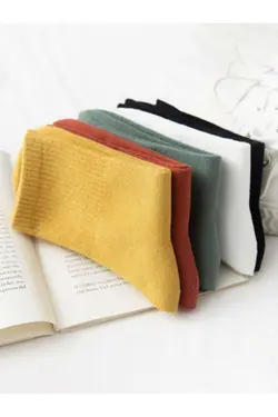 جوراب ست کالج 5ست رنگی برند BGK کد 1680504987