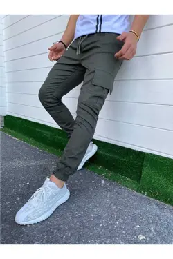 اسلیم فیت کمر جیبدار دمپا کش کشی پاچه شلوار برند F400 کد 1680588153