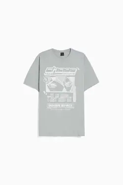 تیشرت آستین کوتاه طرح‎دار برند Bershka کد 1681580835