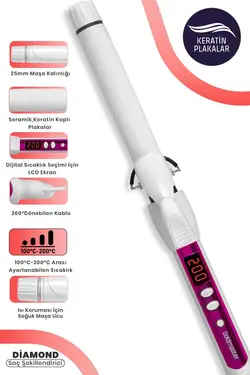 حالت دهنده مطالعه سر/مو سرامیک دیجیتالی الماسی 360 می تواند یخ بزند برند GoldMaster کد 1681898537