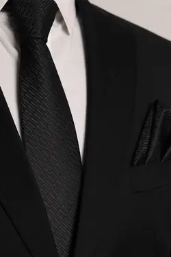 کراوات دستمال طرح‎دار مردانه مشکی برند Esgue کد 1682319123
