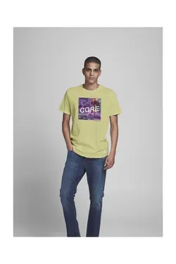 تیشرت چاپی زرد مردانه برند Jack &amp; Jones کد 1682584704