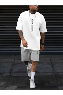 ست گشاد چاپی تیشرت مشکی مردانه برند Altamira کد 1682746394