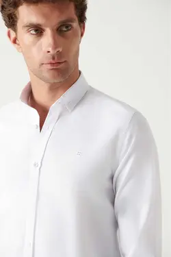 پیراهن سفید مردانه برند Avva کد 1682745415