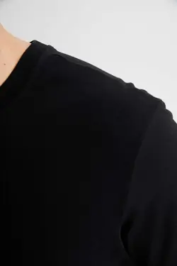 متناسب جدید آستین کوتاه ساده یقه گرد تیشرت برند Defacto کد 1682835151