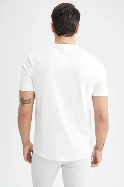 متناسب آستین کوتاه ساده یقه گرد تیشرت برند Defacto کد 1683007795