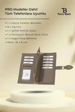 کیف پول دستی جا کارتی قسمته سکه چند فصل جدید چشمه‎دار برند Tonny Black کد 1683193266