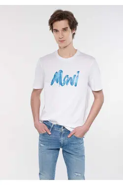 برش متناسب آرم چاپی سفید / تیشرت برند Mavi کد 1683125157