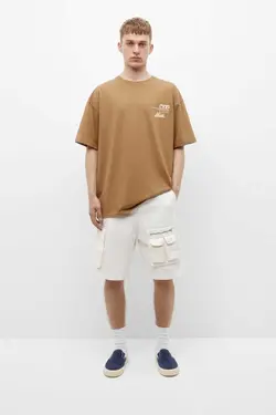 تیشرت آستین کوتاه nyc برند Pull &amp; Bear کد 1683125230