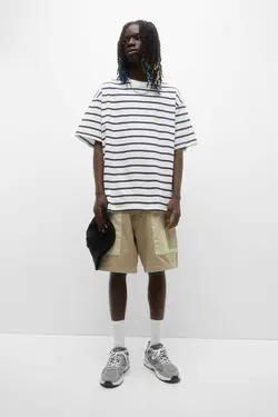 تیشرت راه‎راه طرحدار تکه برند Pull &amp; Bear کد 1683125206
