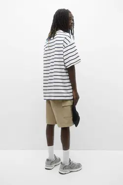 تیشرت راه‎راه طرحدار تکه برند Pull &amp; Bear کد 1683125206