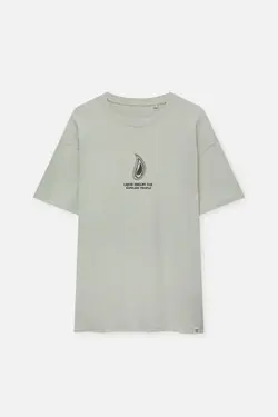 تیشرت آستین کوتاه کار شده برند Pull &amp; Bear کد 1683125192