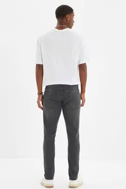 شلوار جین پارچه کشی اندامی طوسی مردانه برند TRENDYOL MAN کد 1683350078