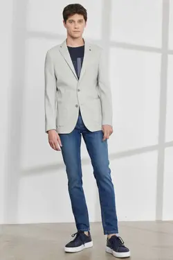 شلوار جین اضافی برش اسلیم فیت کشی پنبه ای سرمه خطر قالب تنگ مردانه برند AC&amp;Co / Altınyıldız Classics کد 1683350059