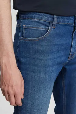 شلوار جین اضافی برش اسلیم فیت کشی پنبه ای سرمه خطر قالب تنگ مردانه برند AC&amp;Co / Altınyıldız Classics کد 1683350059