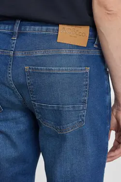 شلوار جین اضافی برش اسلیم فیت کشی پنبه ای سرمه خطر قالب تنگ مردانه برند AC&amp;Co / Altınyıldız Classics کد 1683350059