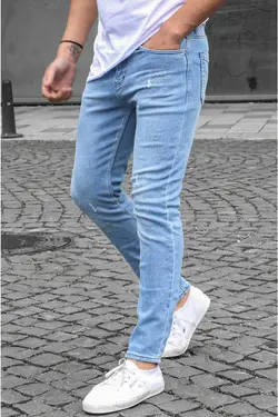 جین اندامی آبی یخ مردانه برند Madmext کد 1683349924