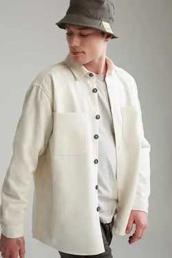 پیراهن گشاد آستین بلند دو جیبه برند Defacto کد 1683610739