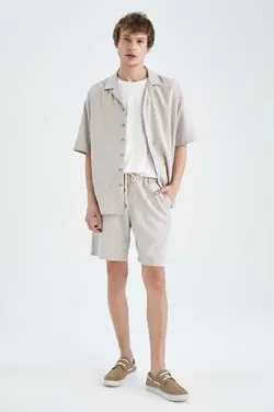 پیراهن گشاد پنبه ای یقه آستین کوتاه برند Defacto کد 1683610274