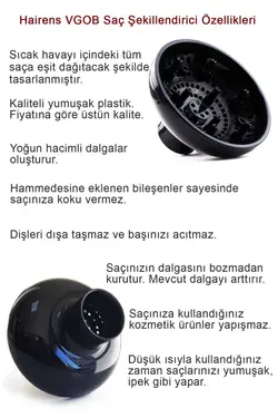 دستگاه خشک کن سر/مو به عنوان دیفیوزر vgob برند Hairens کد 1683548909