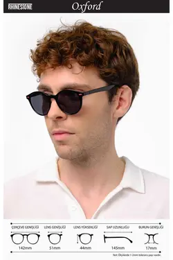 عینک گرد مات طرح‎دار قرمز مشکی مردانه برند RHINESTONE کد 1683785386