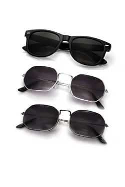 عینک قاب عکس ست فلزی یکدست شش ضلعی برند Polo55 کد 1683785277