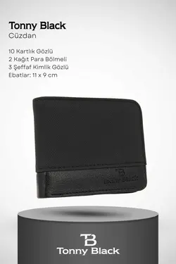 ست پرفیوم کیف پول کمربند چرم جعبه‎دار سری جا کارتی مردانه اصل برند Tonny Black کد 1683784813