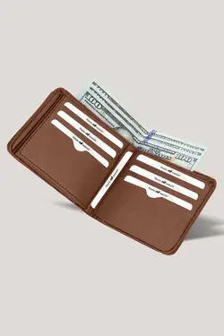 دستبند کیف پول ست کمربند دار جین شتری جا کارتی مردانه برند Frank Martin کد 1683783646