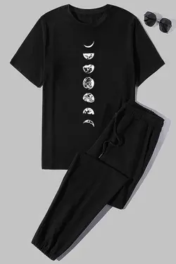 ست لباس راحتی چاپی moon برند uyguntarz کد 1683741194