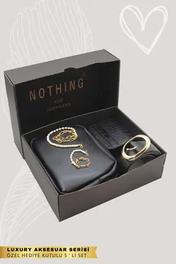 ست دستبند گردنبند کمربند چرم جعبه‎دار جا کارتی کیف زنانه برند NOTHING کد 1683724500