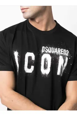 تیشرت چاپ متناسب مشکی برند Dsquared کد 1683806194