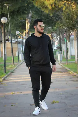 ست لباس راحتی جیب دار کلاهدار پنبه ای مردانه برند han elegant کد 1683887426