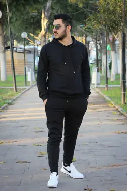 ست لباس راحتی جیب دار کلاهدار پنبه ای مردانه برند han elegant کد 1683887426
