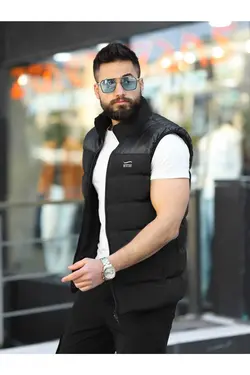 جلیقه فصل جدید آستر‎دار پفدار مردانه برند benim story moda کد 1683887560
