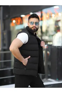 جلیقه فصل جدید آستر‎دار پفدار مردانه برند benim story moda کد 1683887560