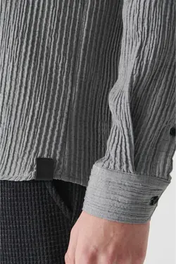 پیراهن متناسب پارچه طوسی برند Avva کد 1684043015