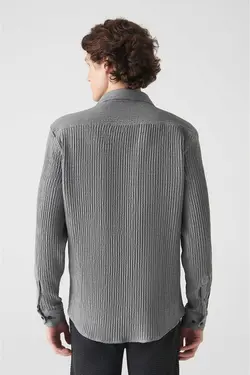 پیراهن متناسب پارچه طوسی برند Avva کد 1684043015