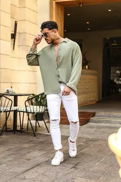 پیراهن گشاد بافتنی یشمی برند outfiit man کد 1685257591