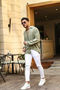 پیراهن گشاد بافتنی یشمی برند outfiit man کد 1685257591