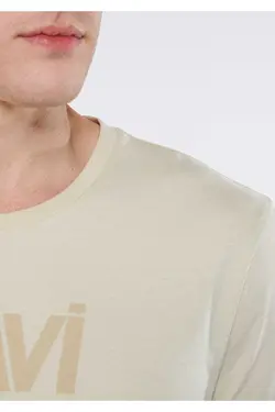 برش اسلیم فیت آرم چاپی بژ قالب تنگ / تیشرت برند Mavi کد 1685281188