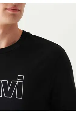 برش اسلیم فیت آرم چاپی قالب تنگ / تیشرت مشکی برند Mavi کد 1685281142