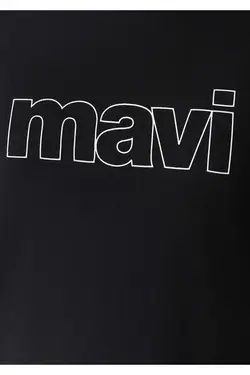 برش اسلیم فیت آرم چاپی قالب تنگ / تیشرت مشکی برند Mavi کد 1685281142