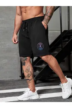 شلوارک چاپی مشکی مردانه برند DAXİS Sportwear Company کد 1685428629